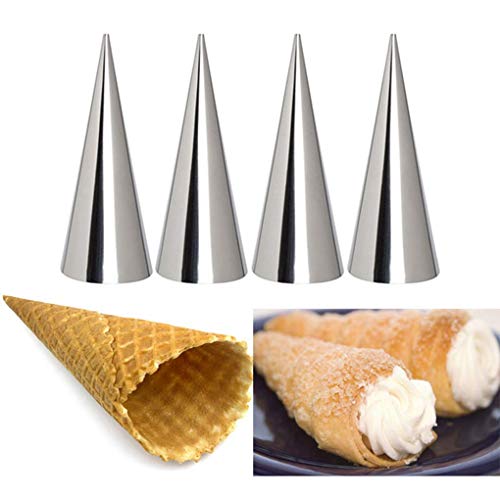 LaceDaisy 20pzs DIY Tubos de Croissants al Horno en Espiral de Acero Inoxidable Rollo de Pastel de Cuerno Molde de Torta Utensilios para Hornear Moldes Cónicos de Cono Croissant de Pastelería Danesa#1