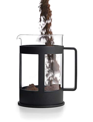 LACOR 62183 Cafetera Francesa Black, 3 tazas, 0'35 litros, Acero 18/10