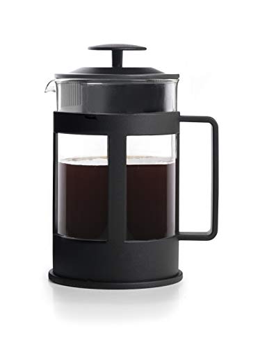 LACOR 62183 Cafetera Francesa Black, 3 tazas, 0'35 litros, Acero 18/10