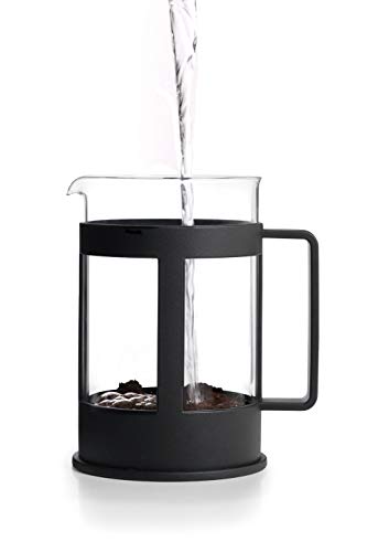 LACOR 62183 Cafetera Francesa Black, 3 tazas, 0'35 litros, Acero 18/10