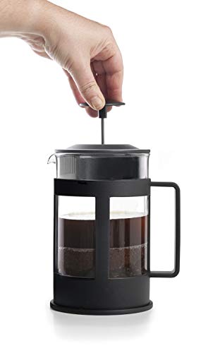 LACOR 62183 Cafetera Francesa Black, 3 tazas, 0'35 litros, Acero 18/10