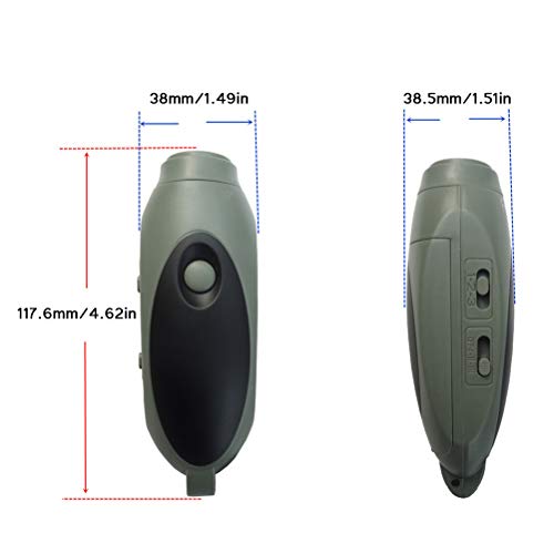 Ladepe - Silbato electrónico de árbitro deportivo, con sonido ajustable, larga duración de la batería, alta decibelio, silbato de entrenamiento, rojo, 117.6*38*32.5mm