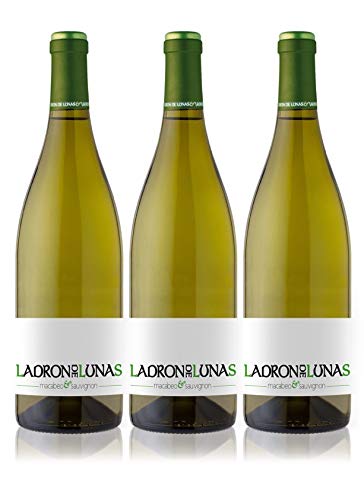 LADRÓN DE LUNAS Vino Blanco Sauvignon Blanc. D.O Utiel-Requena. 80% Sauvignon blanc, 20% Macabeo. Botella de 75 Cl (Pack de 3 Botellas)