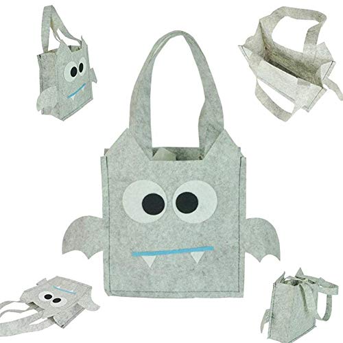 LALLing 4Pcs Bolso de Halloween Bolsa de Dulces de Dibujos Animados Bolsa de Tela no Tejida Bolsas de Truco o Trato para Fiesta de Halloween Fiesta Niños