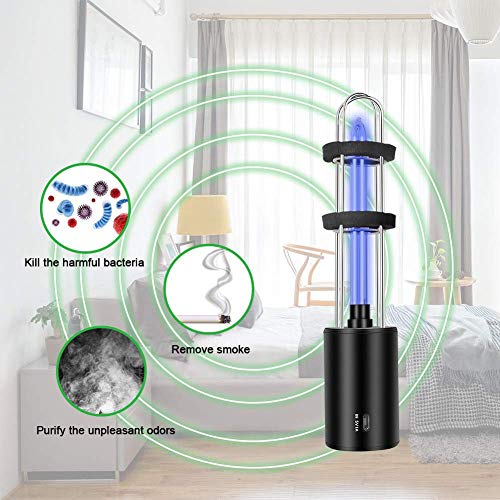 Lámpara de Esterilización,Blingbin Home Ultraviolet Light,Rechargeable UV Sterilizer Light,Ozone Sterilization Lamp,In Addition Mite Lights,UV Germicidal Lamp,19 * 6 * 5cm