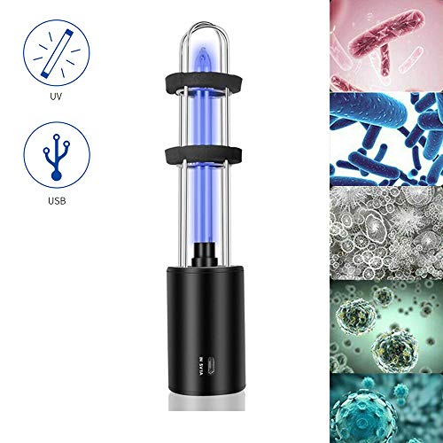 Lámpara de Esterilización,Blingbin Home Ultraviolet Light,Rechargeable UV Sterilizer Light,Ozone Sterilization Lamp,In Addition Mite Lights,UV Germicidal Lamp,19 * 6 * 5cm