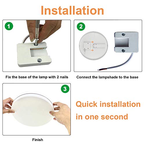 Lámpara de Techo LED 36W Ketom Blanco Frío 6500K Plafón de Techo Redonda Equivalente a la lámpara de 120W, Ultra Delgado IP44 Moderna Downlight Para Dormitorio Baño Küche Cocina Pasillo Comedor