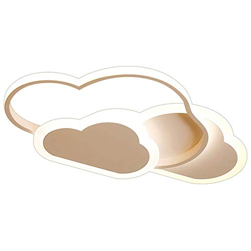 Lámpara de techo LED en forma de nube Lámpara de habitación para chicas Lámpara muy popular entre los niños Lámpara de dormitorio (Luz cálida, Blanco (42 * 25CM)32W)