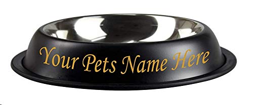 LapalDimension - Cuenco Personalizable para Gato, Color Negro