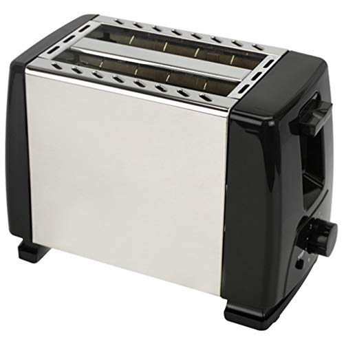 L.BAN Tostadora automática, tostadora con 2 Ranuras de Ancho Ancho para hasta 4 Discos, 6 peldaños de Seda con Rollo Caliente para Croissants, Bagels