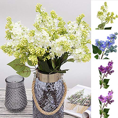 LbojailiAi Flor Artificial 1Pc Artificial Lila Fake Flower Garden Wedding Bouquet Party Home Cafe Decor - P¨²rpura