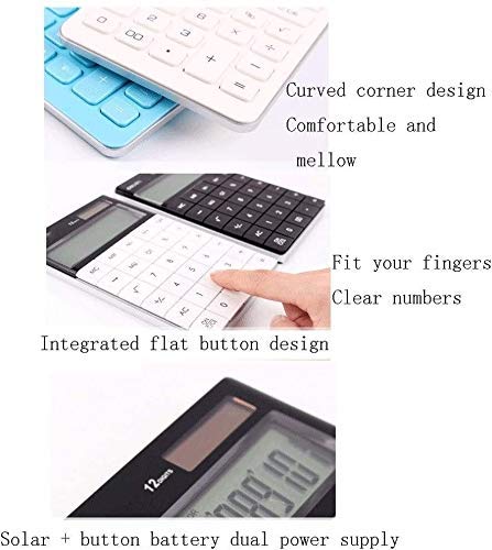 LCD calculadora solar Estudio Científico calculadoras de energía dual de la pantalla HD de 12 bits Pantalla LCD Protector de ojos de múltiples funciones ligero y cómodo de hielo calculadora de Product