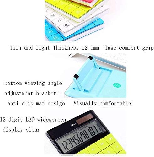 LCD calculadora solar Estudio Científico calculadoras de energía dual de la pantalla HD de 12 bits Pantalla LCD Protector de ojos de múltiples funciones ligero y cómodo de hielo calculadora de Product