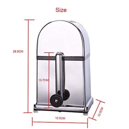 LCLLXB Mini Raspadoras De Hielo, MáQuina De Cono De Nieve, Trituradora De Hielo De Acero Inoxidable, MáQuina De Granizado De MáQuina para Romper Bloques De Hielo De Smoothie Maker De Cono