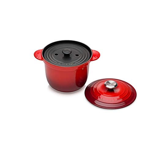 LE CREUSET Rice Pot with SS Knob & Stoneware Insert Arroz con Perilla gres, Hierro Fundido, Cerise