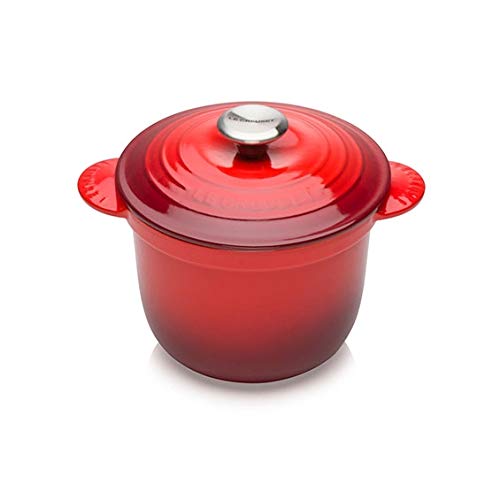 LE CREUSET Rice Pot with SS Knob & Stoneware Insert Arroz con Perilla gres, Hierro Fundido, Cerise