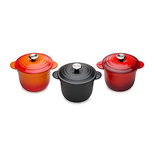 LE CREUSET Rice Pot with SS Knob & Stoneware Insert Arroz con Perilla gres, Hierro Fundido, Cerise