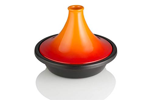 Le Creuset Tajine de hierro fundido, Redondo, diametro 31 cm, Apto para todas las fuentes de calor, incluso inducción y horno, Volcánico