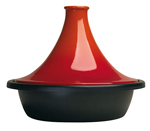 Le Creuset Tajine de hierro fundido, Redondo, diametro 31 cm, Apto para todas las fuentes de calor, incluso inducción y horno, Volcánico