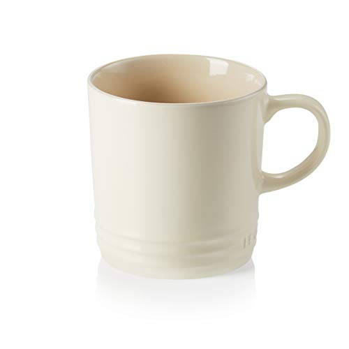 Le Creuset Taza con asa, 350 ml, Cerámica de gres, Altura 12 cm, Cream