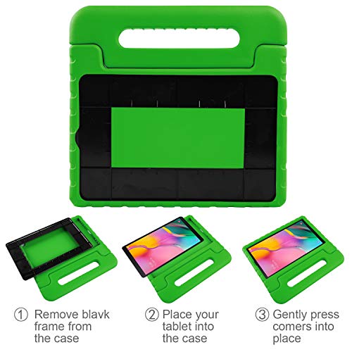 LEADSTAR Funda para Samsung Galaxy Tab A 10.1 2019, Ligero y Super Protective Antichoque EVA Estuche Protector Diseñar Especialmente Manija Caso con Soporte para los Niños, SM-T510 / T515 (Verde)