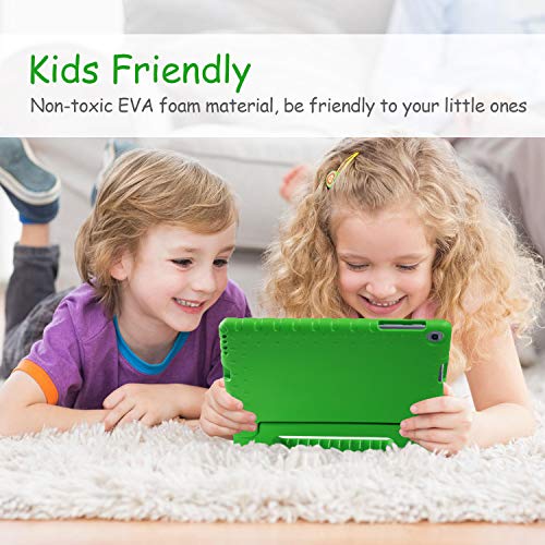 LEADSTAR Funda para Samsung Galaxy Tab A 10.1 2019, Ligero y Super Protective Antichoque EVA Estuche Protector Diseñar Especialmente Manija Caso con Soporte para los Niños, SM-T510 / T515 (Verde)