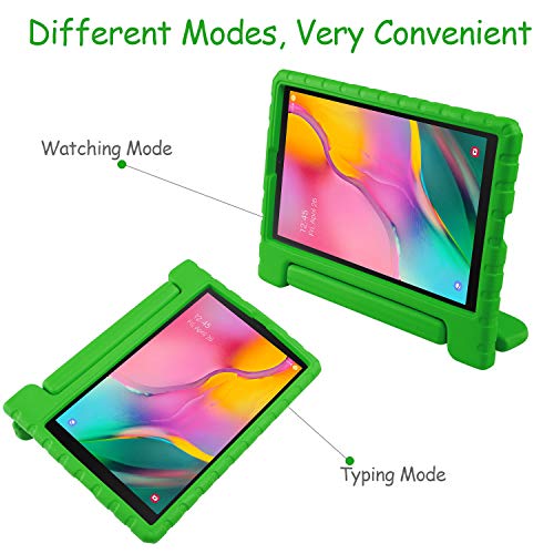 LEADSTAR Funda para Samsung Galaxy Tab A 10.1 2019, Ligero y Super Protective Antichoque EVA Estuche Protector Diseñar Especialmente Manija Caso con Soporte para los Niños, SM-T510 / T515 (Verde)