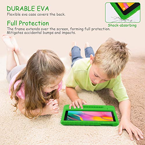 LEADSTAR Funda para Samsung Galaxy Tab A 10.1 2019, Ligero y Super Protective Antichoque EVA Estuche Protector Diseñar Especialmente Manija Caso con Soporte para los Niños, SM-T510 / T515 (Verde)