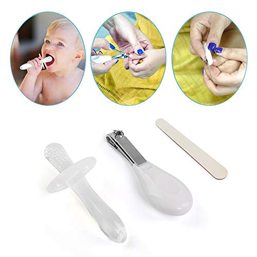 LEADSTAR Set para el Cuidado del Bebé, 8 Unids Cuidado de Aseo Bebé Cuidado Profundo Kit de Cuidado de la Salud Seguro Infantil Enfermera Diaria Herramienta Cepillo de Pelo Tijeras de Uñas