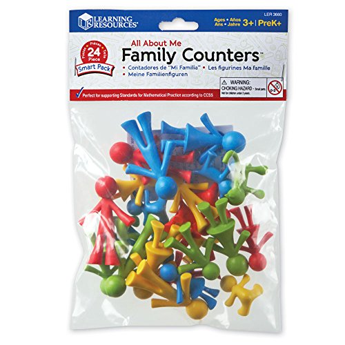Learning Resources- Figuras de la Familia All About, Bolsa de 24, Color (LER3660) , color, modelo surtido