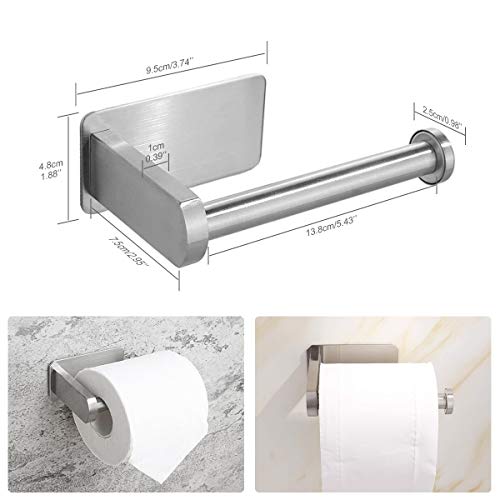 Ledeak Portarrollos Papel Higiénico, Portarrollos Baño Autoadhesivo, Porta Papel Higiénico Duradero de 304 Acero Inoxidable Sin Taladro, para Baño Cocina Lavamanos Hotel