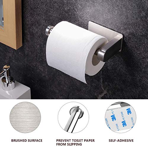 Ledeak Portarrollos Papel Higiénico, Portarrollos Baño Autoadhesivo, Porta Papel Higiénico Duradero de 304 Acero Inoxidable Sin Taladro, para Baño Cocina Lavamanos Hotel