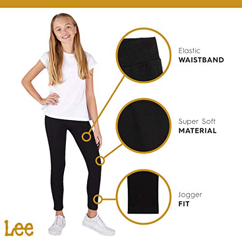 LEE 3 Pack Leggings for Girls | A Stylish Mix of Solid Color or Prints, Super Soft Pull on Leggings for All Day Comfort | Size 6X