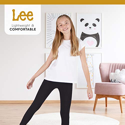 LEE 3 Pack Leggings for Girls | A Stylish Mix of Solid Color or Prints, Super Soft Pull on Leggings for All Day Comfort | Size 6X