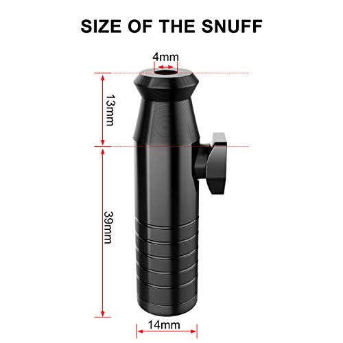 LegendTech Sniffer Snorter, Dispensador de Aleación de Aluminio Botella de Sniff Rapé Sniffer Uso Conveniente Fácil Limpieza para Tienda Sniff Snuff Regalo 5.2 cm Longitud 1.5 cm Diámetro Negro