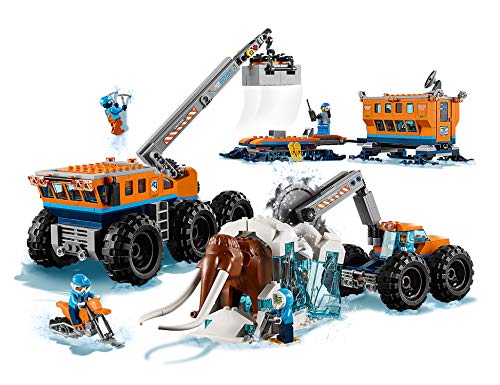 LEGO City - Ártico Base Móvil de Exploración, Juguete Creativo de Construcción con Camión y Moto de Nieve para Niños y Niñas de 7 a 12 Años, Incluye Minifiguras y Mamut (60195)