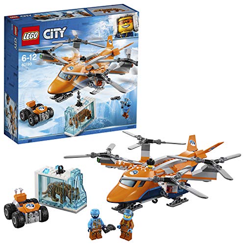 LEGO City - Ártico: Transporte Aéreo, Juguete de Construcción con Helicóptero de Juguete, ATV, Figura de Tigre, Aventuras Invernales de Juguete (60193)