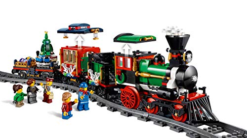 LEGO Creator Expert - Tren Navideño, Set de Construcción a Partir de 12 Años para Jugar y Exponer, Incluye Vías, Locomotora y Diferentes Minifiguras (10254)