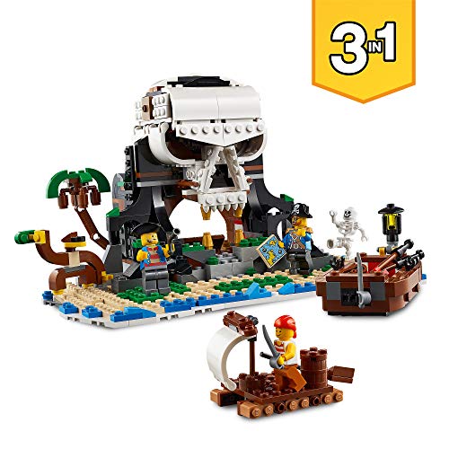 LEGO Creator Vehicles Creator 3en1 Barco Pirata, Set de Juego Posada e Isla Calavera, multicolor (Lego ES 31109)