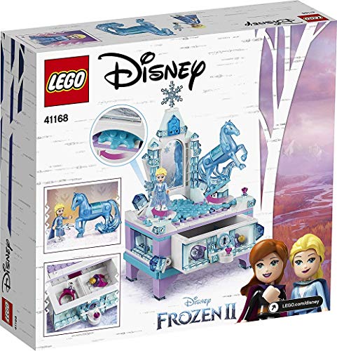 LEGO Disney Princess - Joyero Creativo de Elsa, Set de construcción con cajón con cerradura, espejo y plato giratorio, Incluye Minifigura de Nokk, Juguete de Frozen 2 (41168)