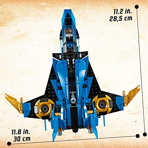 LEGO Ninjago - Caza Supersónico de Jay, set con avión de juguete de construcción para aventuras ninja (70668)