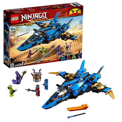 LEGO Ninjago - Caza Supersónico de Jay, set con avión de juguete de construcción para aventuras ninja (70668)