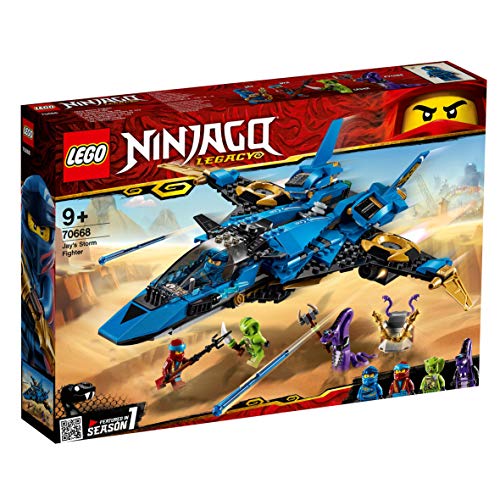 LEGO Ninjago - Caza Supersónico de Jay, set con avión de juguete de construcción para aventuras ninja (70668)