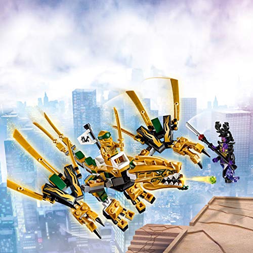 LEGO Ninjago - Dragón dorado set de ninjas creativo de juguete para construir (70666)