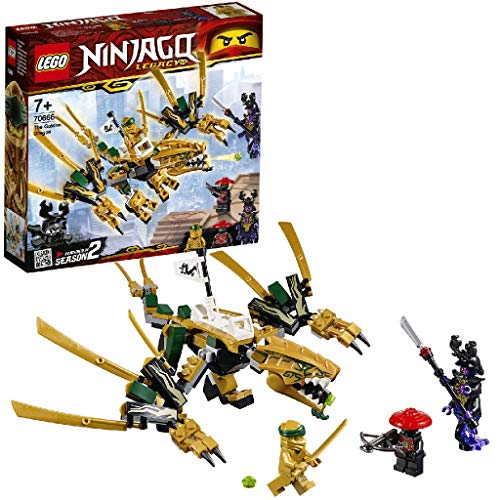 LEGO Ninjago - Dragón dorado set de ninjas creativo de juguete para construir (70666)