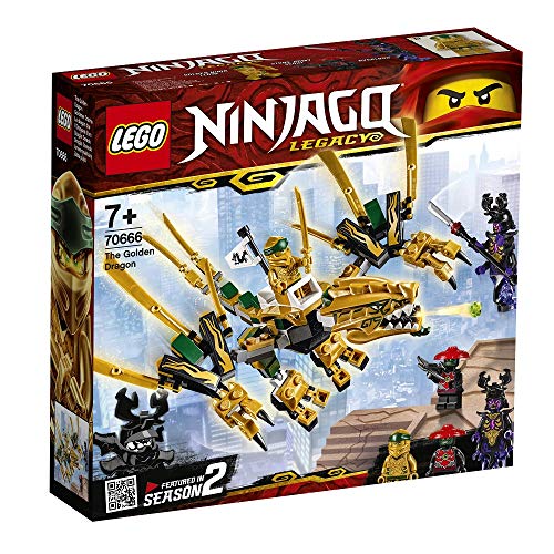 LEGO Ninjago - Dragón dorado set de ninjas creativo de juguete para construir (70666)