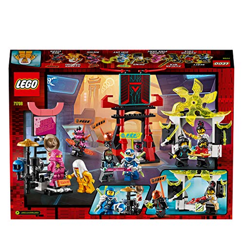 LEGO Ninjago - Mercado de Jugadores, Juguete de Construcción, Incluye 9 Minifiguras, Digi, Jay, Avatar Rosa de Zane y Avatar de Harumi, a Partir de 7 Años (71708) , color/modelo surtido