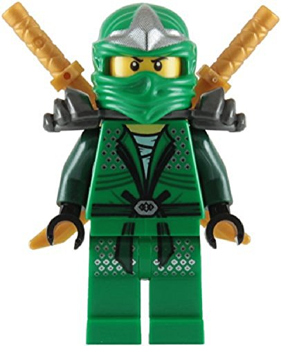 Lego Ninjago – minifigura Lloyd ZX (ninja verde), con dos espadas doradas 