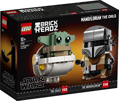 LEGO Star Wars BrickHeadz - El Mandaloriano y El Niño, Set de Construcción con los Personajes de Mandalorian, incluye a Baby yoda, Juguete del Universo Star Wars (75317)