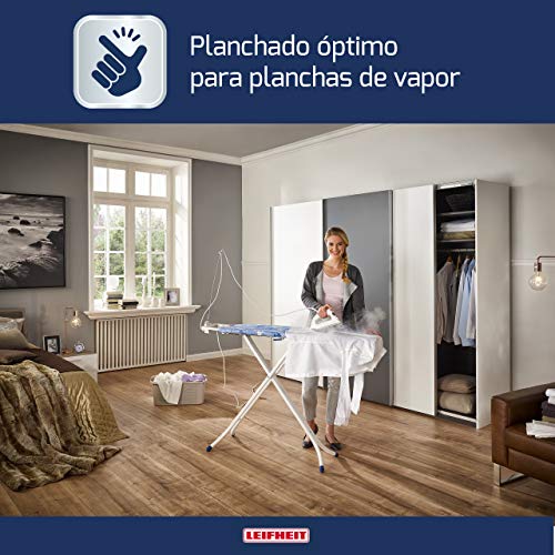 Leifheit Tabla de planchar plegable Air Board M Compact Plus para planchas de vapor, mesa de planchar ultraligera, tabla de planchado en menos tiempo